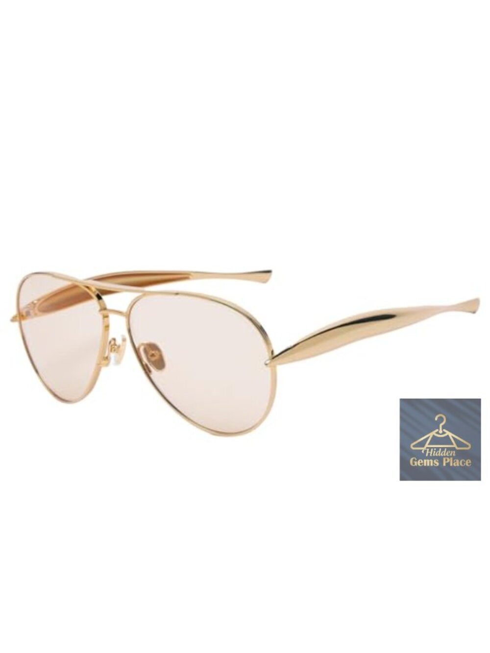 70s Retro Oversized Aviator Sunglasses Gold Metal Frame UV400 Polarized